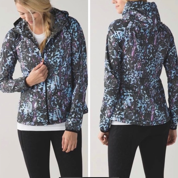 Lululemon Sz 6 Back Pack It Jacket Running Print Jacket - Picture 1 of 12